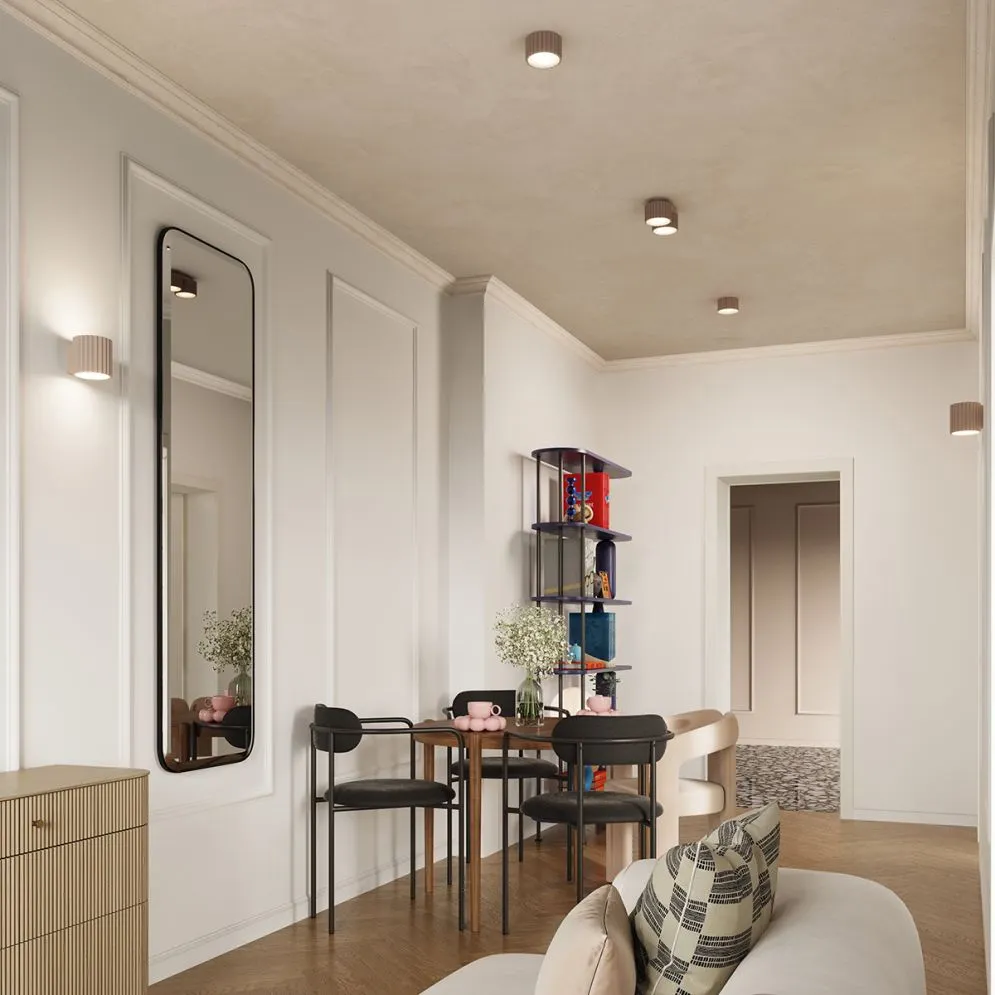 Plafon AURA 2 taupe Gx53 | sklep MIRAT  kolekcja aura