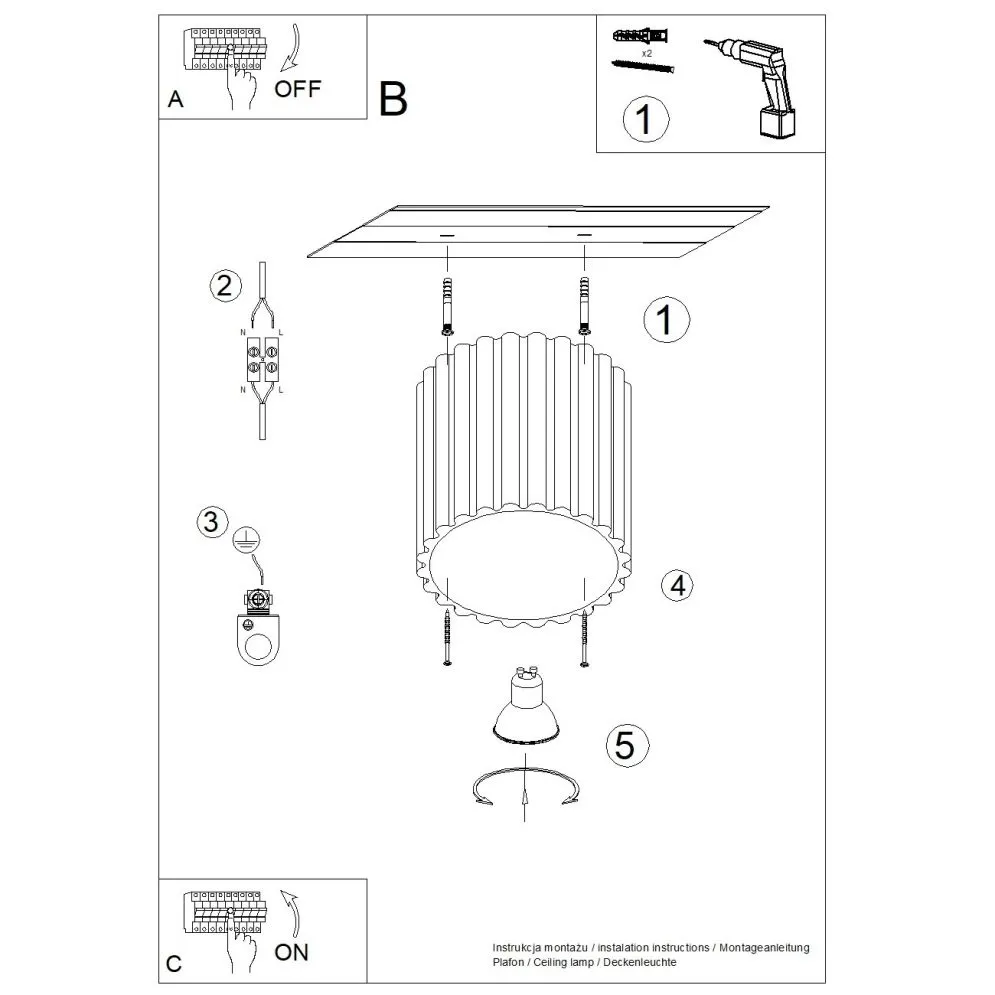 Plafon AURA 1 burgund GU10 | sklep MIRAT  kolekcja aura