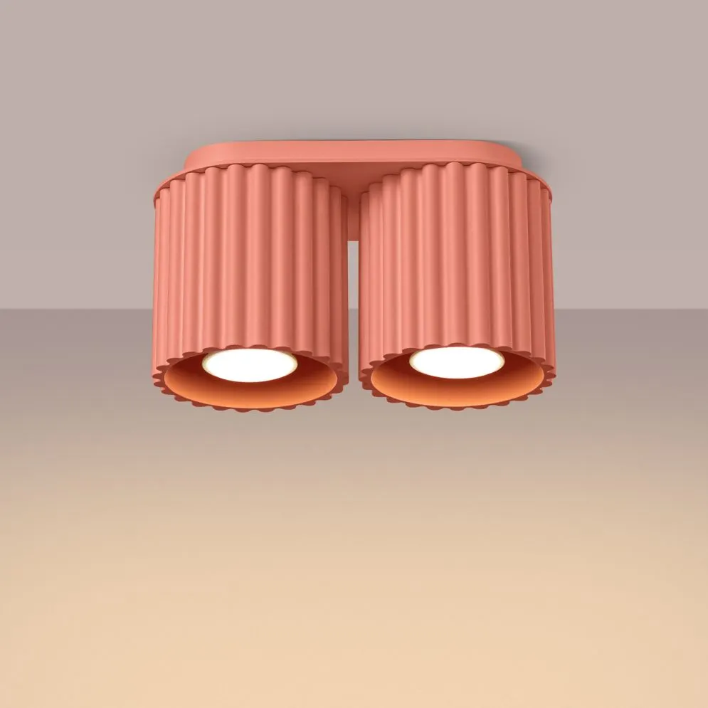 Plafon AURA 2 brzoskwiniowy GU10 | sklep MIRAT  kolekcja aura