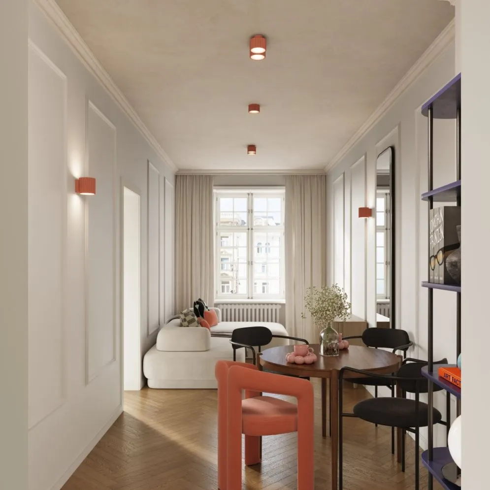 Plafon AURA 2 brzoskwiniowy Gx53 | sklep MIRAT  kolekcja aura