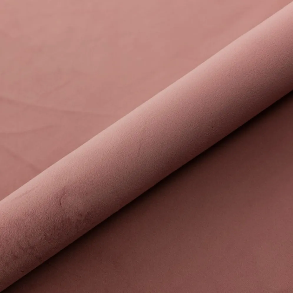 Łóżko kontynentalne REZEN 140 różowe velvet z pojemnikiem do sypialni | MIRAT. styl GLAMOUR