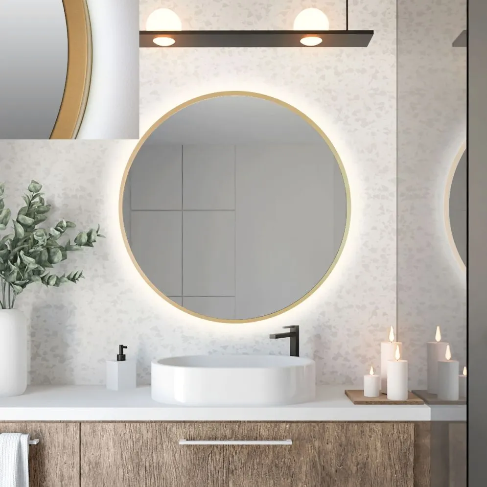 Lustro łazienkowe ZIRCON STANDARD 60 z oświetleniem LED | MIRAT. w stylu  kolekcja ZIRCON