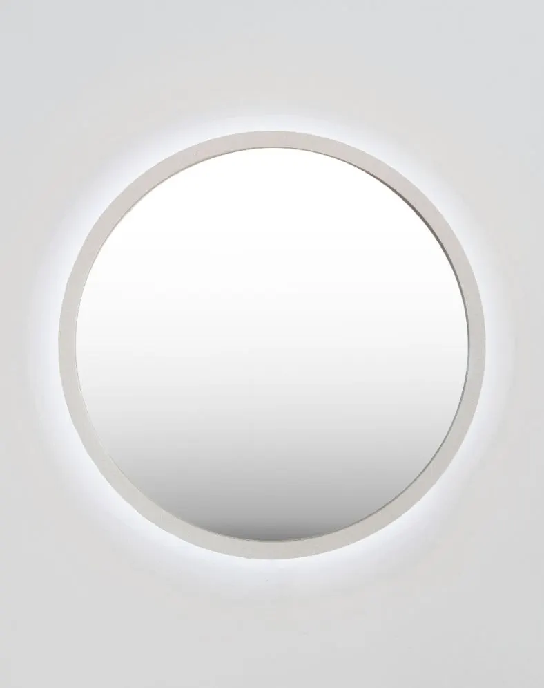 Lustro łazienkowe ZIRCON BETON 60 z oświetleniem LED | MIRAT. w stylu kolekcja ZIRCON