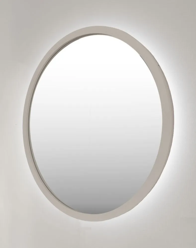 Lustro łazienkowe ZIRCON BETON 70 z oświetleniem LED | MIRAT. w stylu kolekcja ZIRCON