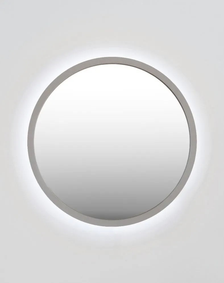 Lustro łazienkowe ZIRCON BETON 90 z oświetleniem LED | MIRAT. w stylu kolekcja ZIRCON