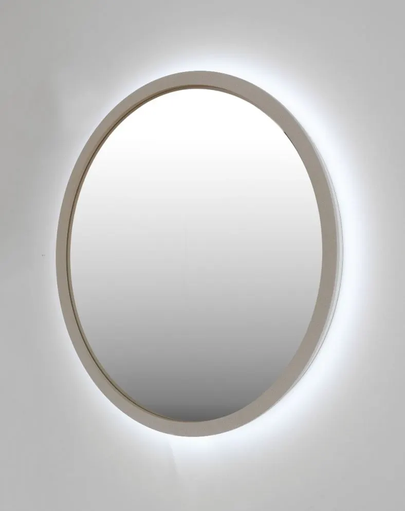 Lustro łazienkowe ZIRCON BETON 70 z oświetleniem LED | MIRAT. w stylu kolekcja ZIRCON