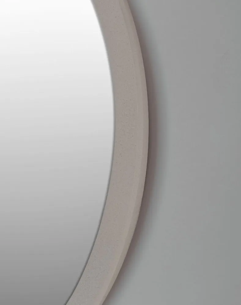 Lustro łazienkowe ZIRCON BETON 100 dekoracyjne okrągłe | MIRAT. w stylu kolekcja ZIRCON
