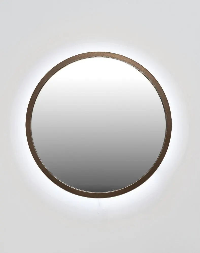 Lustro łazienkowe ZIRCON METALIC 50 z oświetleniem LED | MIRAT. w stylu  kolekcja ZIRCON