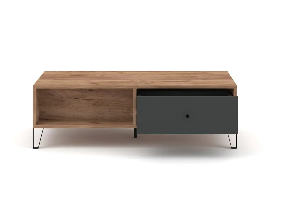 Stolik kawowy BILBAO 2S dąb craft tobacco/grafit mat loftowy | sklep MIRAT styl LOFT kolekcja BILBAO