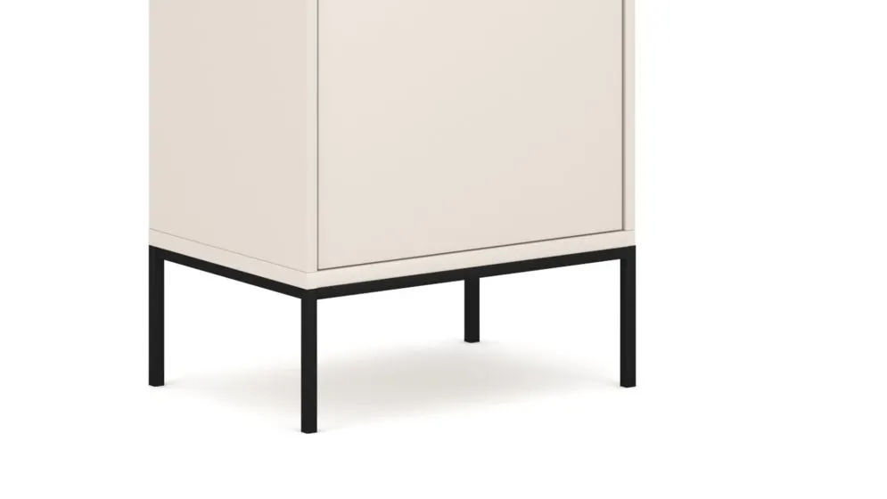 Witryna MAGGIORE kaszmir mat/czarna wysoka I sklep meblowy MIRAT. styl GLAMOUR, RYFLOWANY