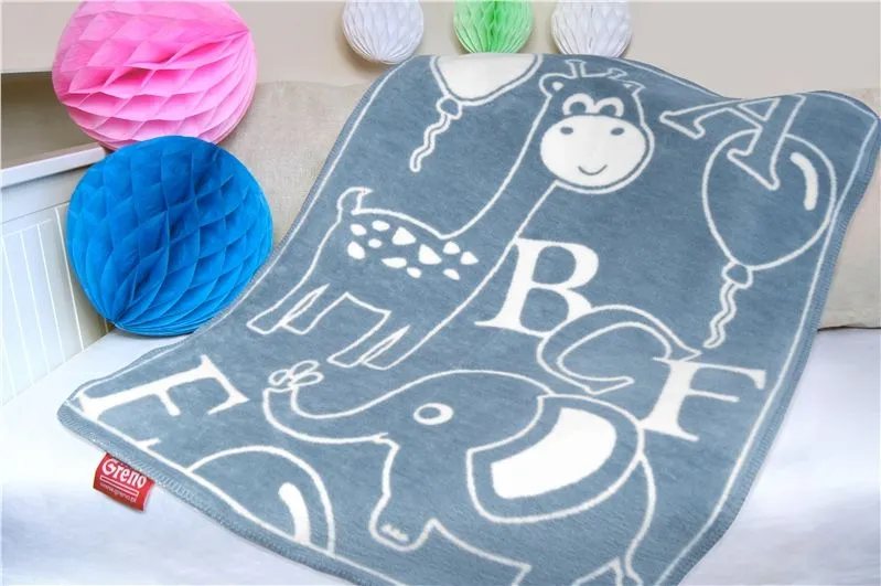 Kocyk niemowlęcy Greno 75x100 Happy Kids niebieskiMIRAT.