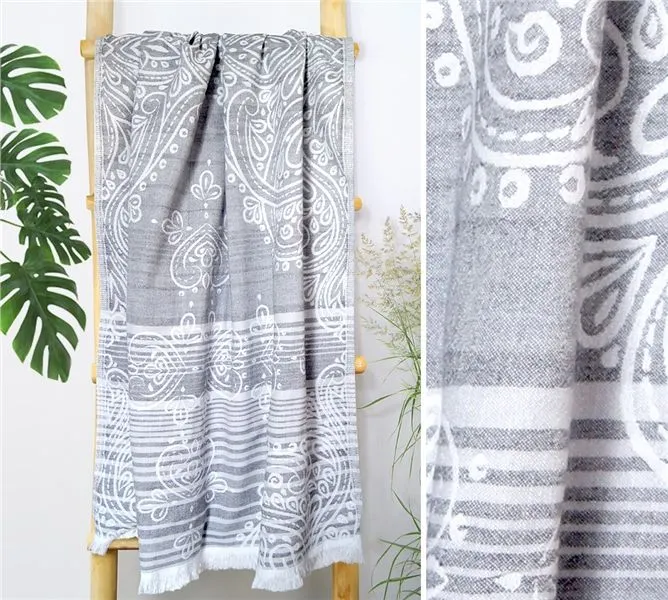 Ręcznik Plażowy Greno Ocean Gray 90x180 cm MIRAT.