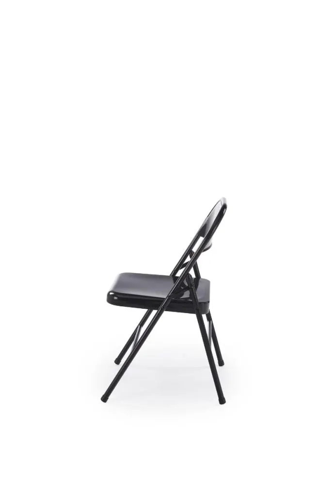 Krzesło metalowe K565 czarne składane w stylu loftowym I sklep meblowy MIRAT. styl LOFT