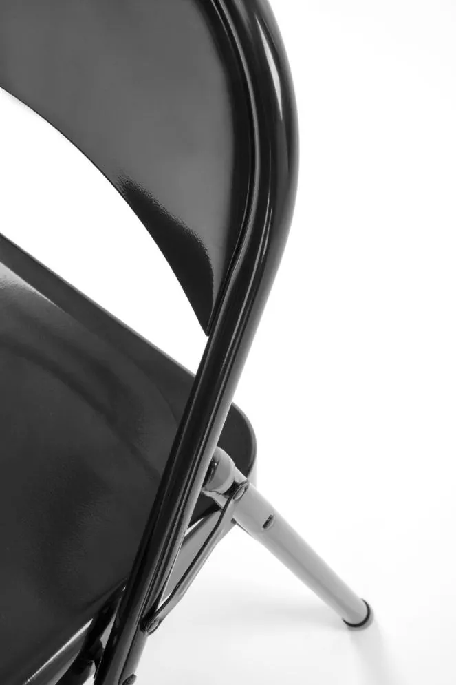 Krzesło metalowe K565 czarne składane w stylu loftowym I sklep meblowy MIRAT. styl LOFT