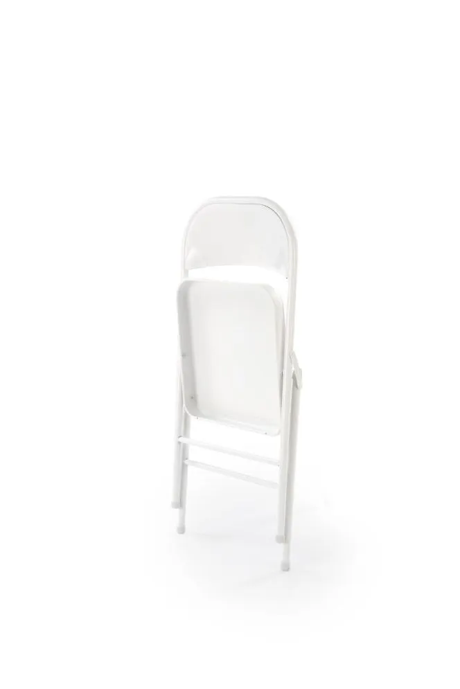 Krzesło metalowe K565 białe składane na balkon I sklep meblowy MIRAT.