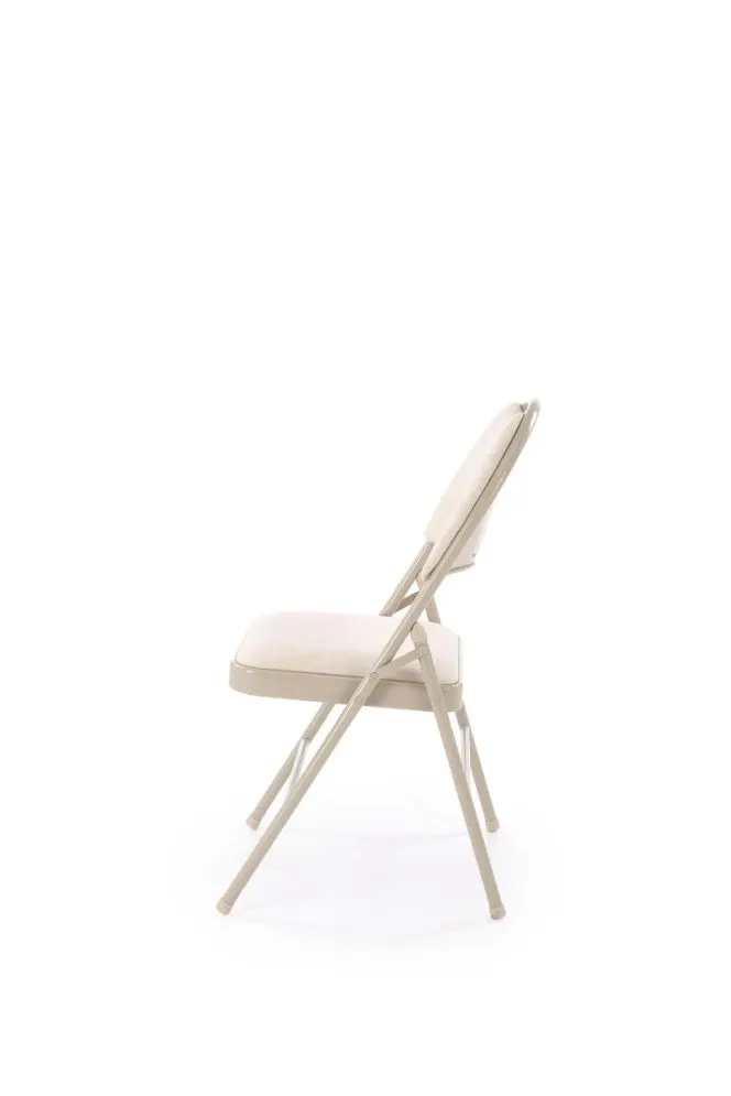 Krzesło tapicerowane K566 beżowe składane metalowe nogi I sklep meblowy MIRAT.