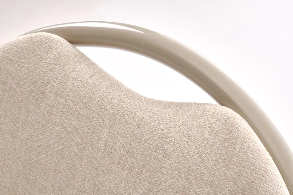 Krzesło tapicerowane K566 beżowe składane metalowe nogi I sklep meblowy MIRAT.