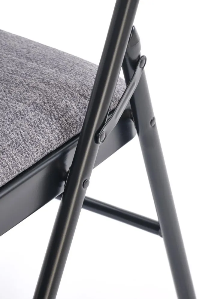 Krzesło tapicerowane K566 szare/czarne składane do kuchni I sklep meblowy MIRAT. styl LOFT