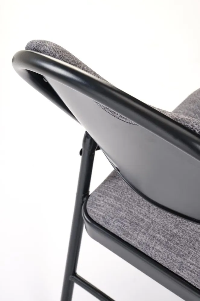 Krzesło tapicerowane K566 szare/czarne składane do kuchni I sklep meblowy MIRAT. styl LOFT