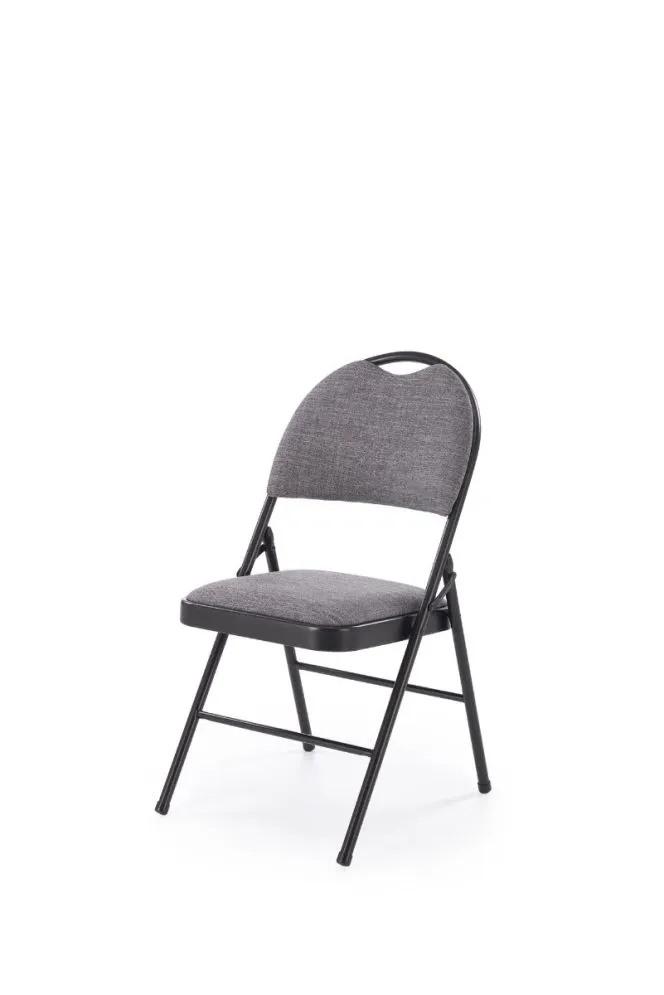 Krzesło tapicerowane K566 szare/czarne składane do kuchni I sklep meblowy MIRAT. styl LOFT