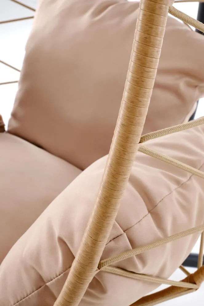 Fotel ogrodowy SNAKE beżowy wiszący rattanowy I sklep meblowy MIRAT.