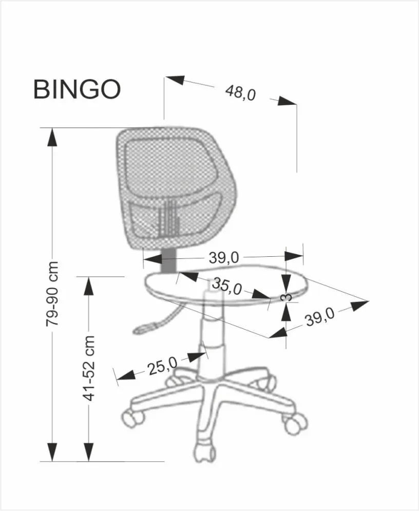 Fotel dziecięcy BINGO czarny do biurka I sklep meblowy MIRAT.