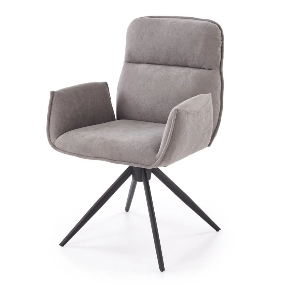 Krzesło tapicerowane K574 szare obracane 360° I sklep meblowy MIRAT.