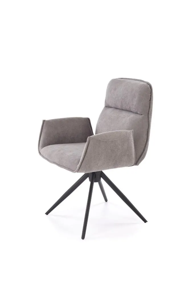 Krzesło tapicerowane K574 szare obracane 360° I sklep meblowy MIRAT.