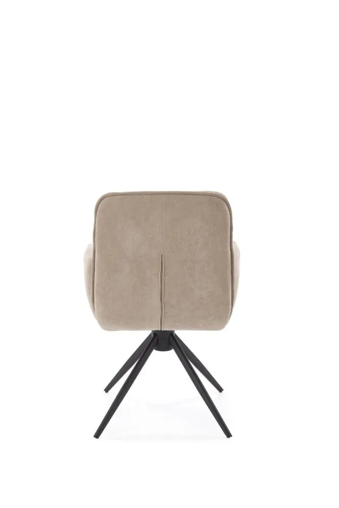 Krzesło tapicerowane K574 ciemno beżowe obracane do jadalni I sklep meblowy MIRAT.