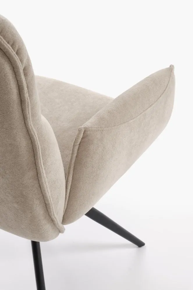 Krzesło tapicerowane K574 ciemno beżowe obracane do jadalni I sklep meblowy MIRAT.