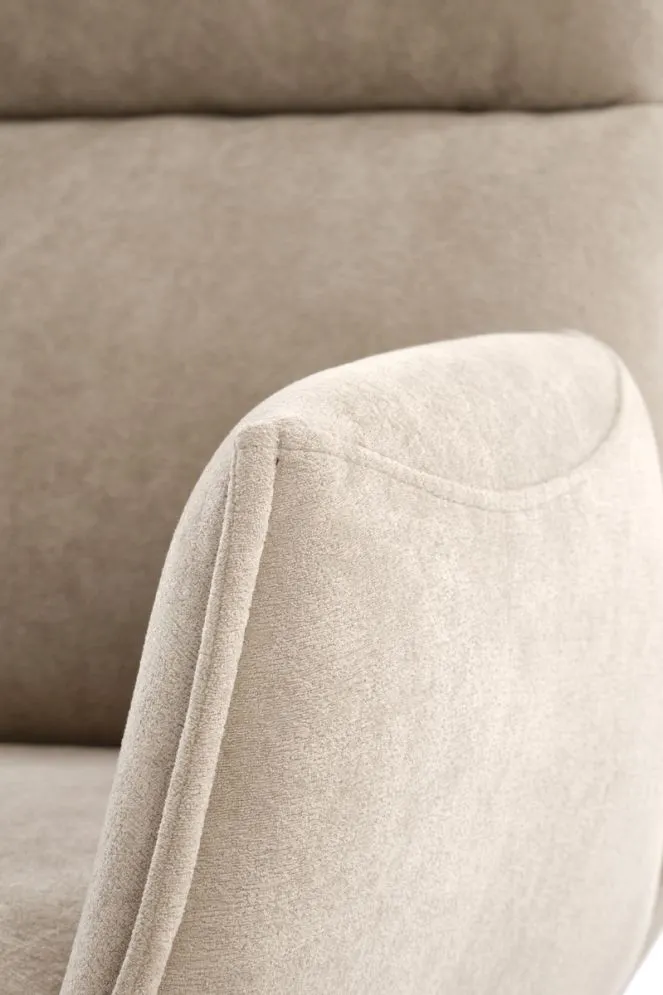 Krzesło tapicerowane K574 ciemno beżowe obracane do jadalni I sklep meblowy MIRAT.