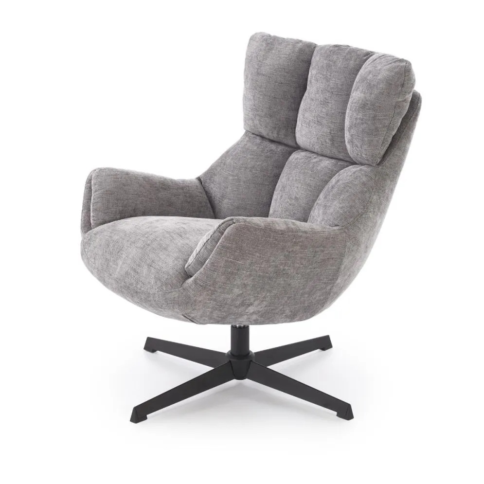 Fotel tapicerowany ORINOKO szary obracany do salonu I sklep meblowy MIRAT.