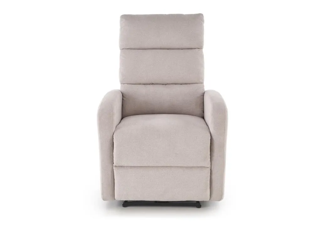 Komfortowy fotel rozkładany CARINIO jasny beżowy z masażem I sklep meblowy MIRAT.