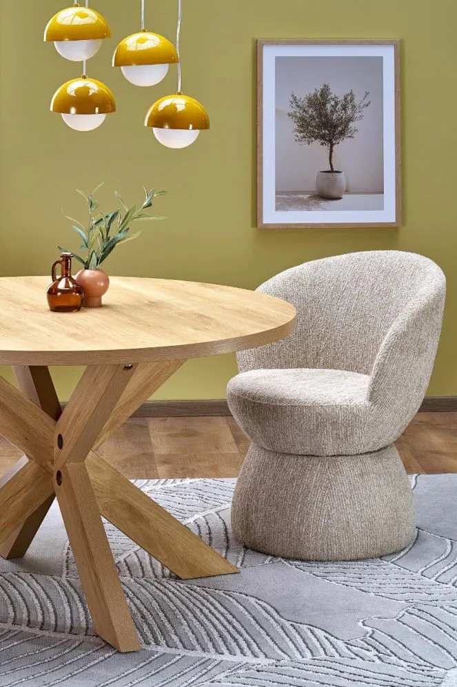 Stół okrągły MORUS 105x105 dąb naturalny do kuchni I sklep meblowy MIRAT. styl SKANDYNAWSKI