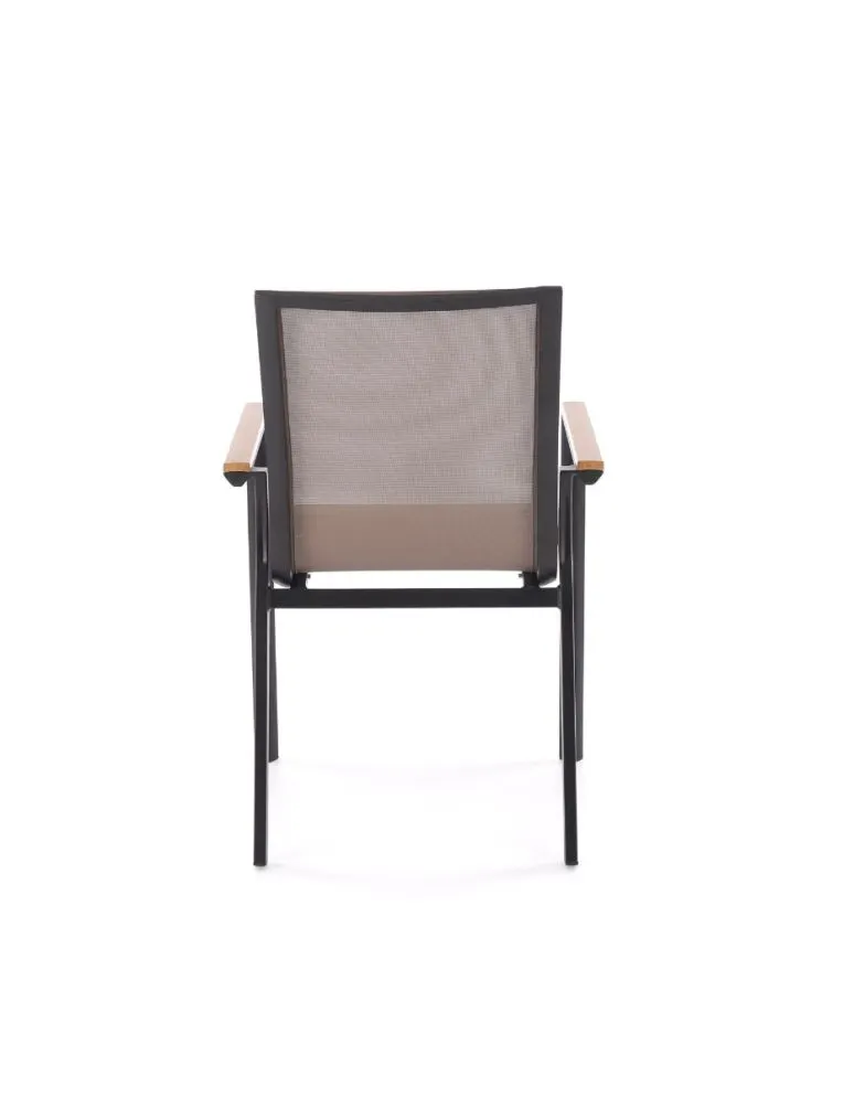 Krzesło ogrodowe FIERRO szare/czarne z siatki I sklep meblowy MIRAT.