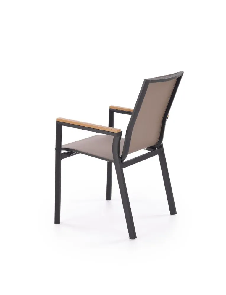 Krzesło ogrodowe FIERRO szare/czarne z siatki I sklep meblowy MIRAT.