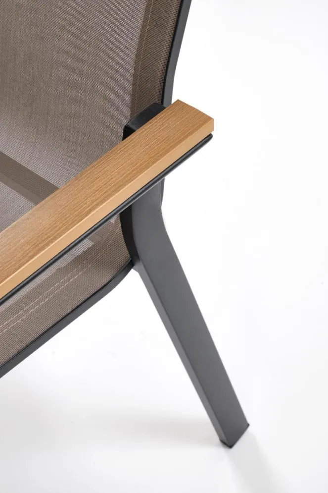 Krzesło ogrodowe FIERRO szare/czarne z siatki I sklep meblowy MIRAT.