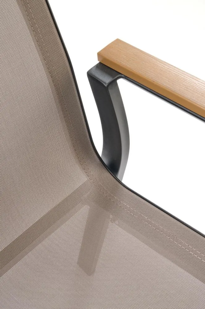 Krzesło ogrodowe FIERRO szare/czarne z siatki I sklep meblowy MIRAT.