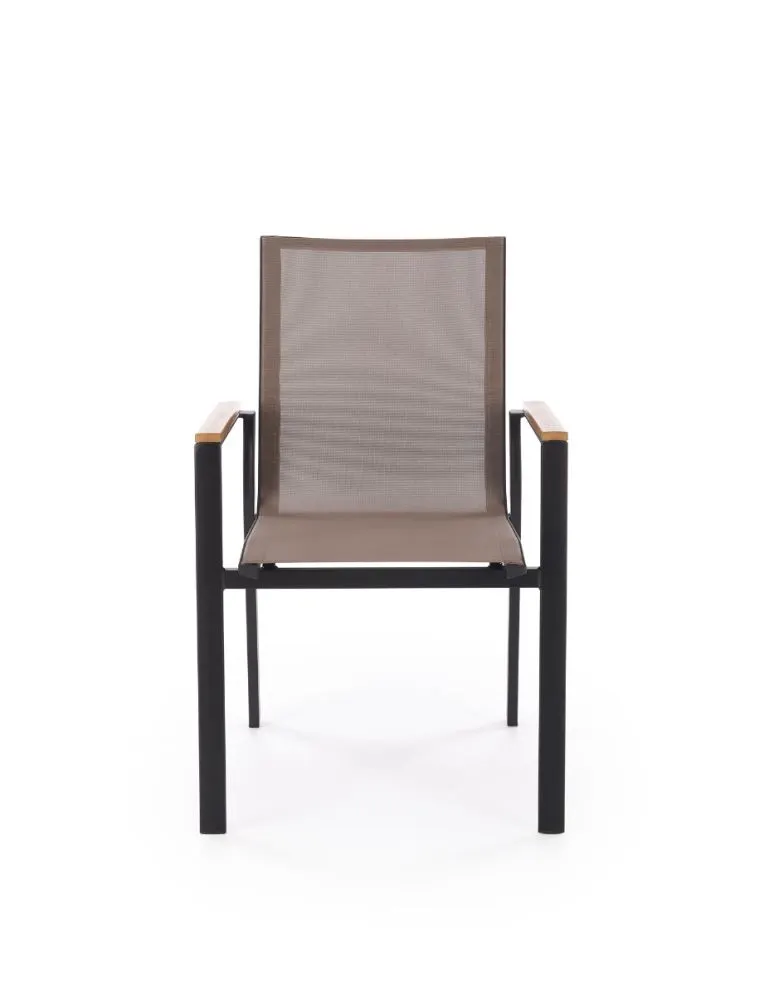 Krzesło ogrodowe FIERRO szare/czarne z siatki I sklep meblowy MIRAT.