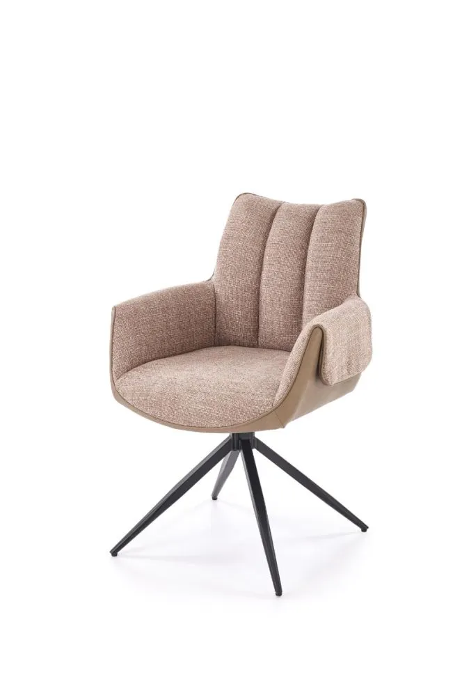 Krzesło tapicerowane K579 brązowe obracane do jadalni I sklep meblowy MIRAT. styl LOFT