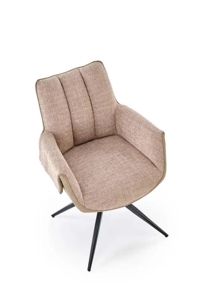 Krzesło tapicerowane K579 brązowe obracane do jadalni I sklep meblowy MIRAT. styl LOFT