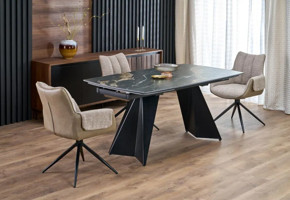 Krzesło tapicerowane K579 brązowe obracane do jadalni I sklep meblowy MIRAT. styl LOFT