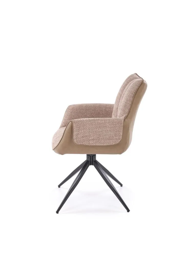 Krzesło tapicerowane K579 brązowe obracane do jadalni I sklep meblowy MIRAT. styl LOFT