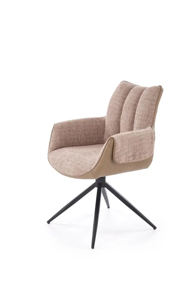 Krzesło tapicerowane K579 brązowe obracane do jadalni I sklep meblowy MIRAT. styl LOFT