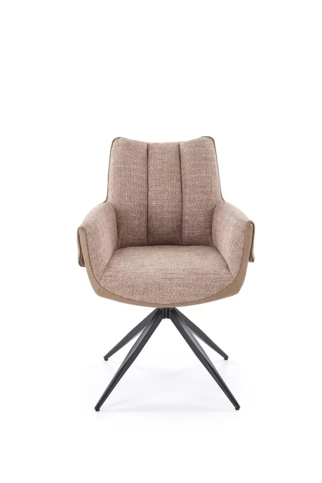 Krzesło tapicerowane K579 brązowe obracane do jadalni I sklep meblowy MIRAT. styl LOFT