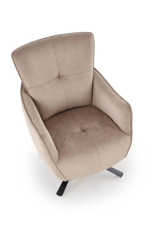 Fotel do salonu SCAMPI cappuccino obrotowy w loftowym stylu I sklep meblowy MIRAT.