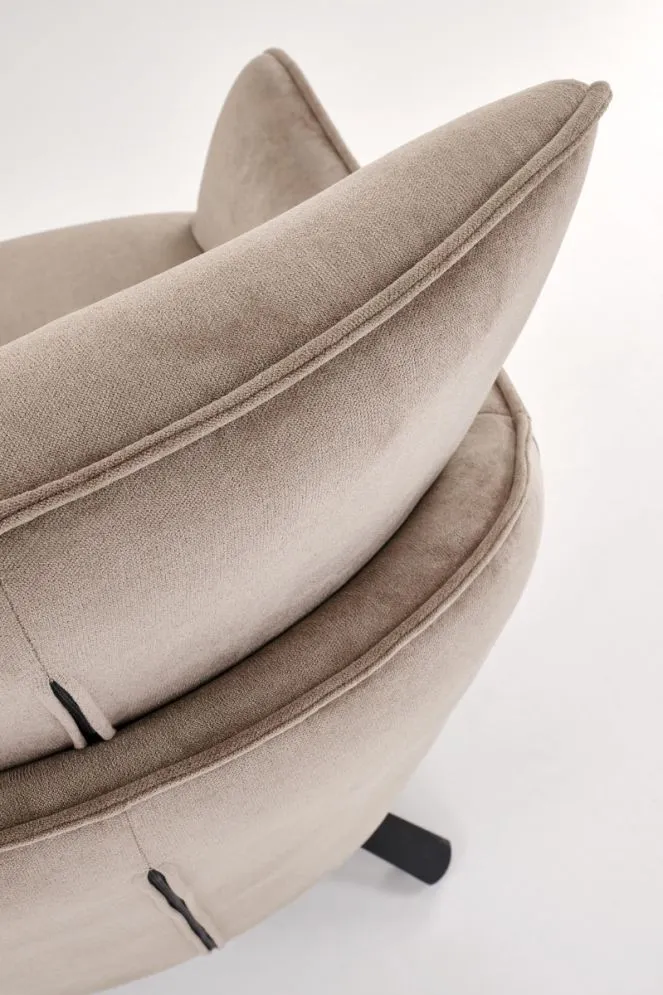 Fotel do salonu SCAMPI cappuccino obrotowy w loftowym stylu I sklep meblowy MIRAT.