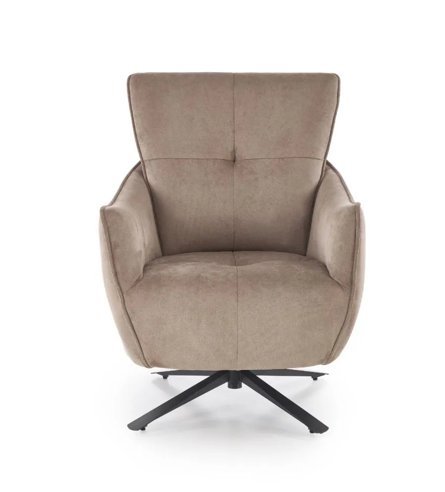 Fotel do salonu SCAMPI cappuccino obrotowy w loftowym stylu I sklep meblowy MIRAT.