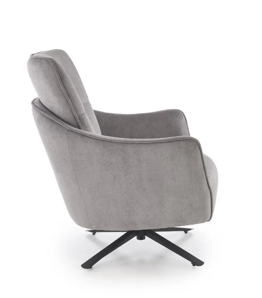 Głęboki fotel do salonu SCAMPI szary obrotowy I sklep meblowy MIRAT.