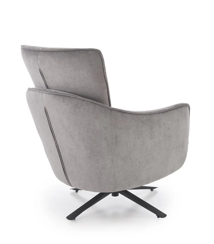 Głęboki fotel do salonu SCAMPI szary obrotowy I sklep meblowy MIRAT.